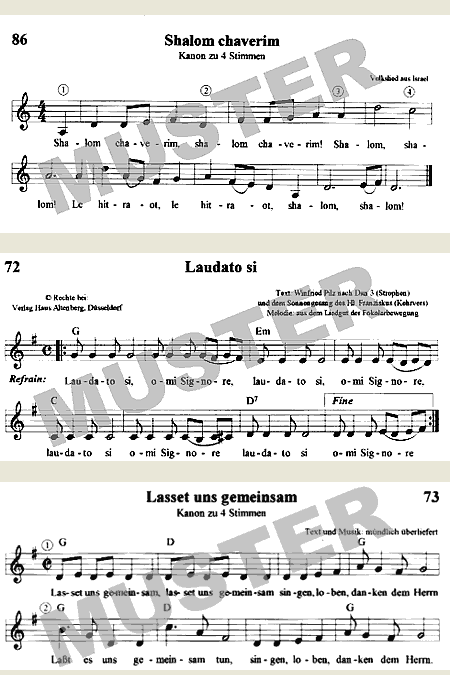 Dacapo Liederbuch - Regiöse Canons